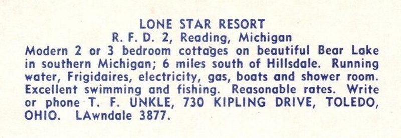 Lone Star Resort - Vintage Postcard